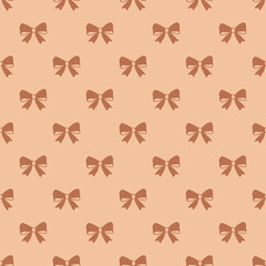Vector seamless bow pattern background.