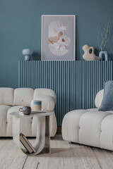 A contemporary workspace corner with natural lighting, minimalist furniture, and functional decor....