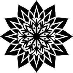 Simple mandala silhouette vector Art design, Floral mandala Illustration, ornament, flower, design, outline, template, pattern, ethnic. mandala design for invitation card, coloring book.