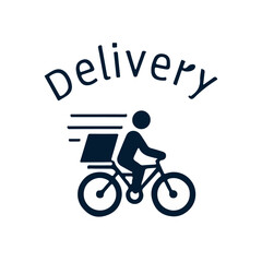 Delivery bicycle icon vector 