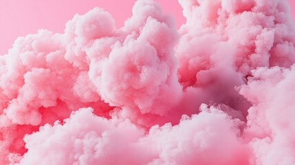 Vibrant pink clouds in dreamy sky