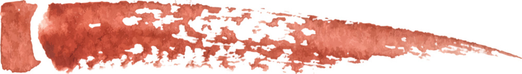 Vector Watercolor painted brush stroke. Hand drawn design element isolated on white background