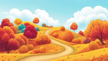 autumn landscape in the city