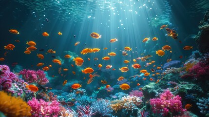 Fototapeta premium Sea underwater background.