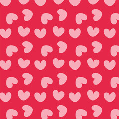 Cute doodle hearts seamless pattern.