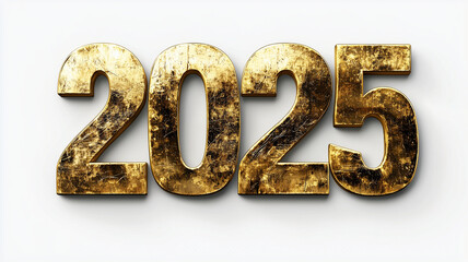 An intriguing texture showcases the year 2025 in bold design.