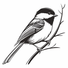 Naklejka premium bird on branch