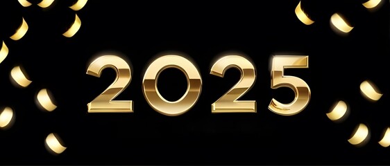 Gold 2025 Creative Artistic Word Design 