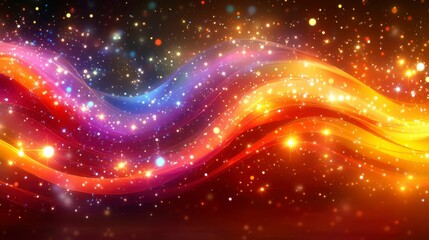 An artistic digital network with unique particles and bright connectors creating a visualization of abstract relationships and imaginary interactions