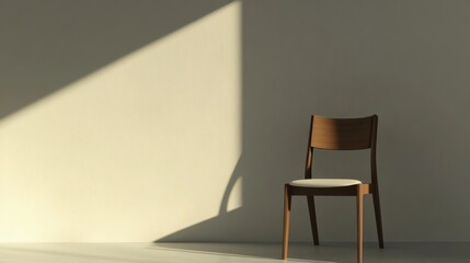 a chair sitting in a corner in a room