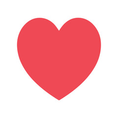 Vector Red Heart Illustration Design, Love, Romanic Filled Symbol for Valentine's Day on White Background. Valentine's Сard. 