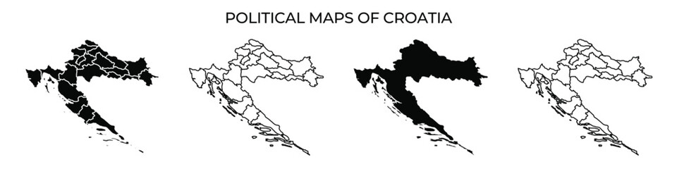 Understanding the political maps of Croatia with regional details