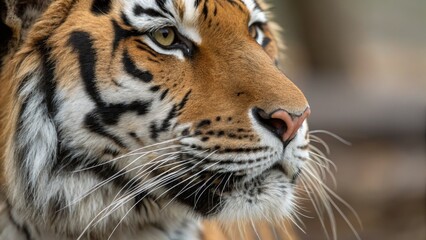 Close-up Tiger Portrait Fur Texture, Intense Gaze, Wildlife Photography, Tiger Face, Animal Portrait Tiger, Wildlife photography