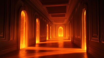 Burning Hallway - Epic Architecture