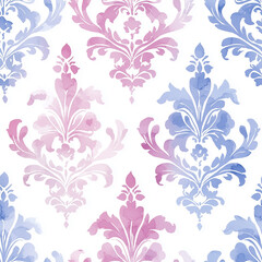 Elegant damask woven seamless pattern motifs for fabric design soft colors textile art contemporary home decor