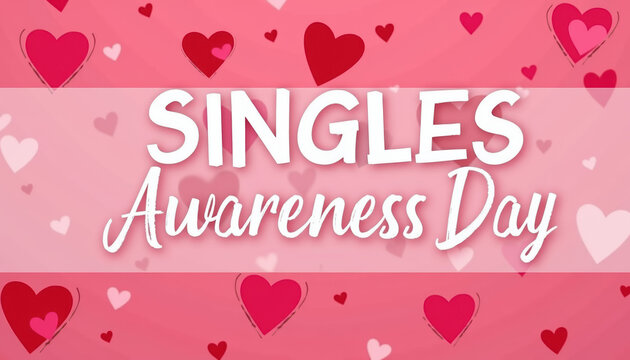 Stylish Singles Awareness Day banner showcasing a bright design with heartfelt graphics and an uplifting message for singles.