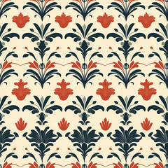 Elegant damask seamless pattern fabric with woven motifs classic style textile art decorative home environment textured viewpoint