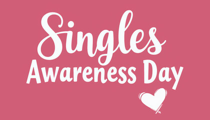 Charming Singles Awareness Day banner with a fresh design and a positive message encouraging celebration of self-affection and individuality.