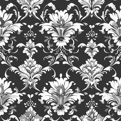Elegant damask seamless pattern fabric design with woven motifs classic textiles for home decor luxurious interiors