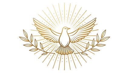 A golden dove