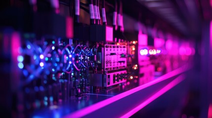 Fototapeta premium A future with quantum-enhanced energy efficiency, where quantum computing helps balance energy supply and demand in smart grids