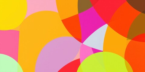 Vibrant Abstract Background with Overlapping Colorful Shapes and Hues