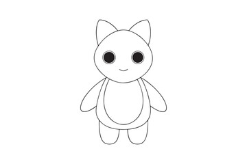 A minimalist carton character vector illustration on white background. (1)