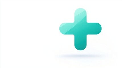 Fototapeta premium Modern and Minimalist Plus Symbol for Health and Wellness Concepts