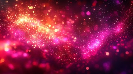 Fototapeta premium A conceptual abstract web of luminous particles and intricate connectors forming a dynamic representation of imaginary communication and networked interactions