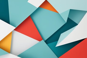 Obraz premium abstract geometric background with colorful shapes