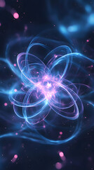 Atom energy concept background, science and technology wallpaper