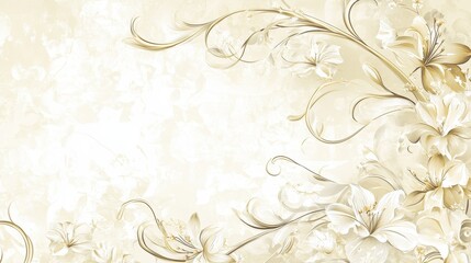 Elegant wedding card design with intricate floral ornamentation, providing ample space for personalized text to convey your special message.