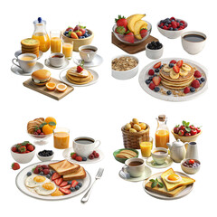 3d rendering of beautiful and realistic Breakfast
