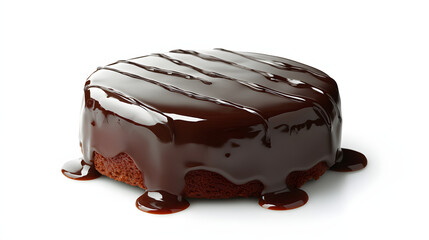 Chocolate cake for chocolate cake day isolated in white background
