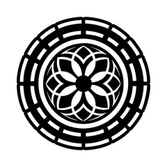 Mandala art icon in solid style