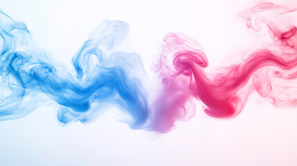 Fototapeta premium abstract background with pink and blue waves of liquid smoke