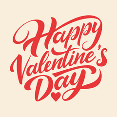 Artistic Calligraphic Happy Valentines Day Vector Illustration