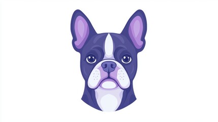 Charming Illustration of a Playful French Bulldog with Expressive Features