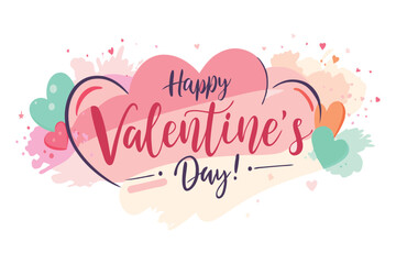 Stylish Vector Art Happy Valentines Day Design