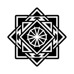 Sacred square icon in glyph style