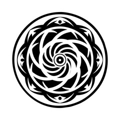 A solid style icon of twirl