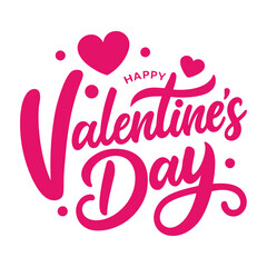 Valentines Day Calligraphic Inscription Vector Art