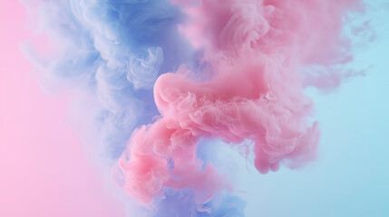 Fototapeta premium abstract background with pink and blue waves of liquid smoke