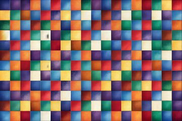 Colorful Mosaic Pattern Texture Art Design Grid Background
