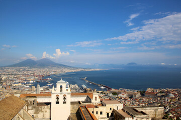 beautiful landscape of the city of Naples, Italy