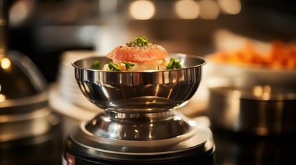 Symbolic illustration of food scales highlighting their importance achieving precise measurements for gourmet recipes and baking