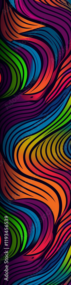 Wall mural an abstract psychedelic background with vibrant colors and patterns.