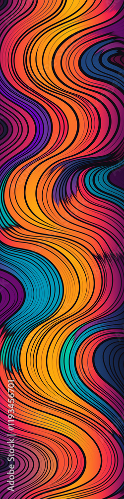 Wall mural an abstract psychedelic background with vibrant colors and patterns.