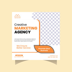 Web Banner Design for Creative Marketing Agency,
Facebook and
Instagram post template.