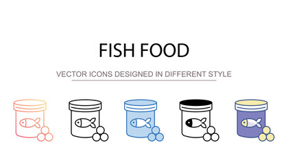 Fish Food icon design with white background stock illustration